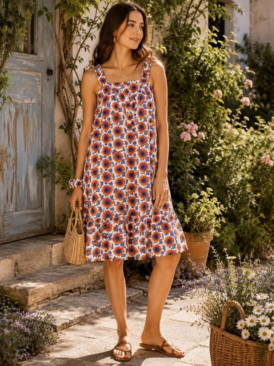 Denise Rae Dresses & Skirts - Summer Birthday Dress Denise Rae Sunflower Floral XS NWT Poplin